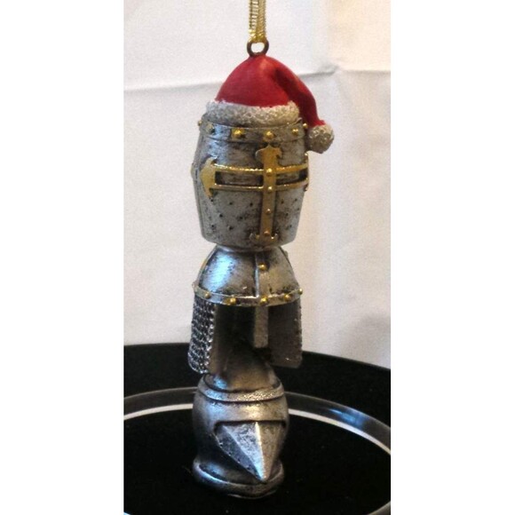 Medieval Helms Totem Holiday Ornament 1½"Wx2"Dx5"H - Picture 1 of 8
